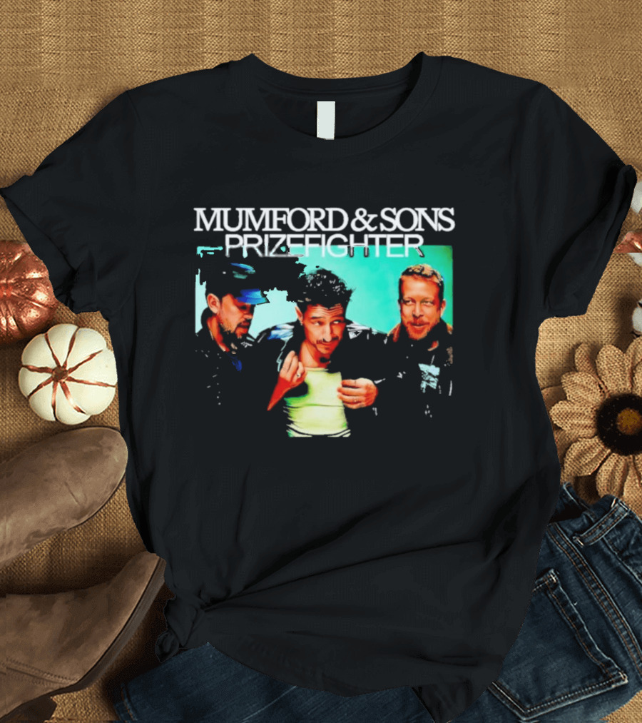 Mumford And Sons Prizefighter North America Tour 2026 City Dates Washed Vintage Band Merch T-Shirt