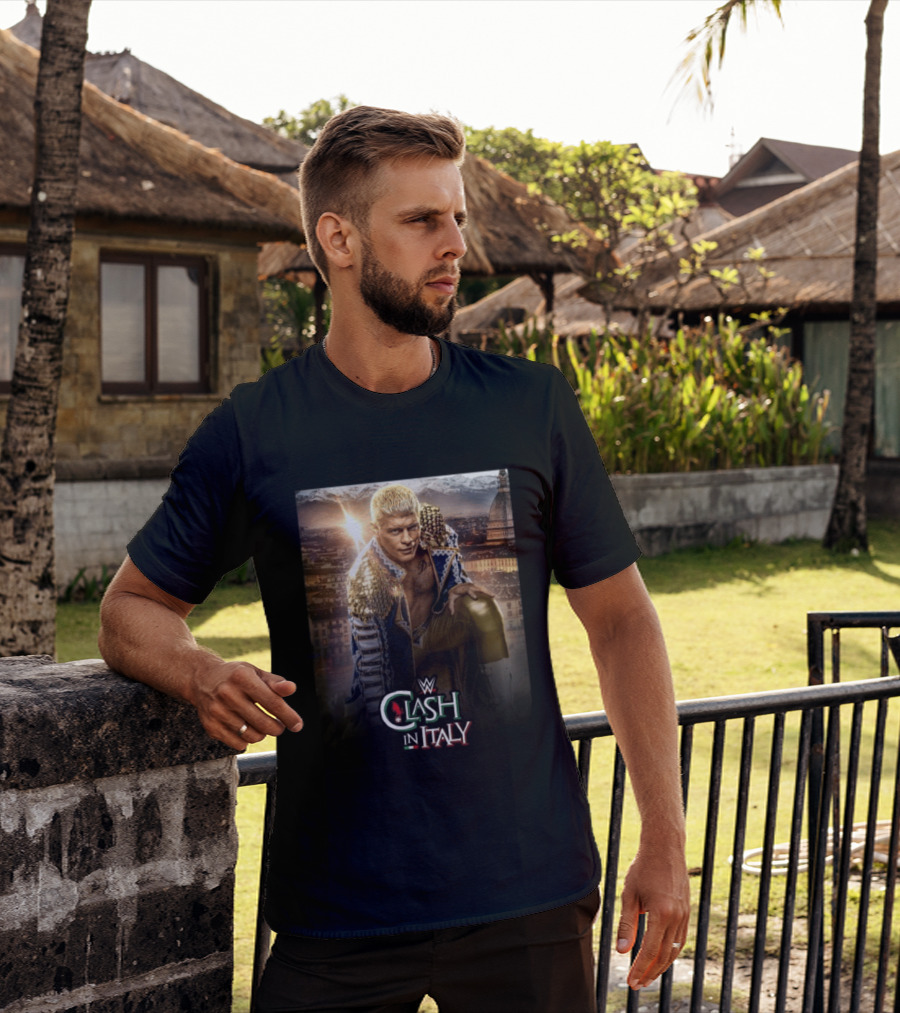 WWE Clash In Italy Turin 2023 Event Featuring Wrestling Star T-Shirt
