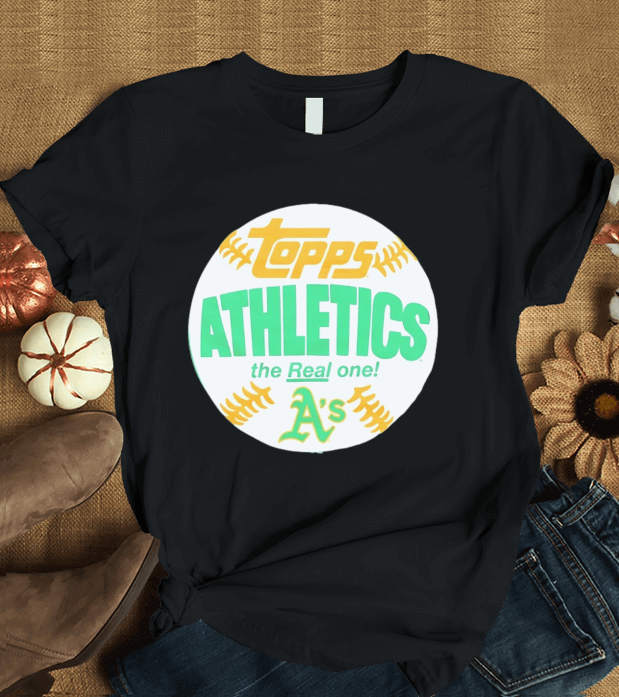 Topps Athletics The Real One A's Baseball T-Shirt
