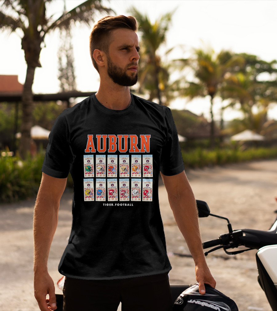 Auburn Football Schedule 2023 Game Days Baylor Florida Vanderbilt Tennessee LSU Alabama T-Shirt