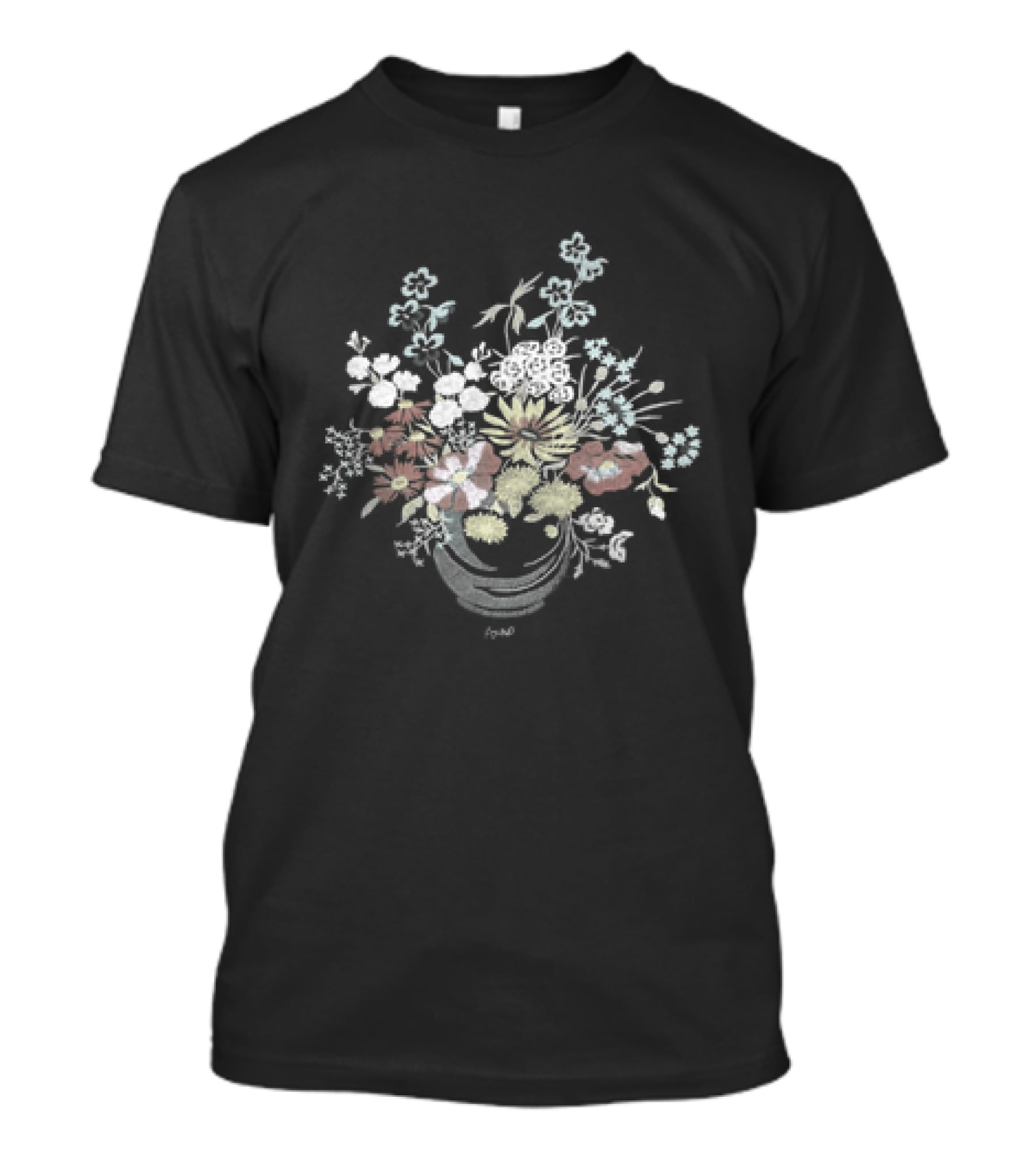 Bouquet Flowers Pastel Floral Arrangement Botanical Garden T-Shirt
