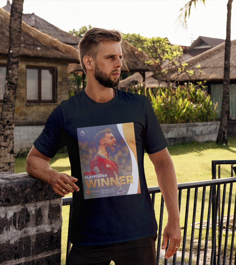 Coca Cola Playmaker Winner Bruno Fernandes Manchester United 2025/26 21 Assists T-Shirt