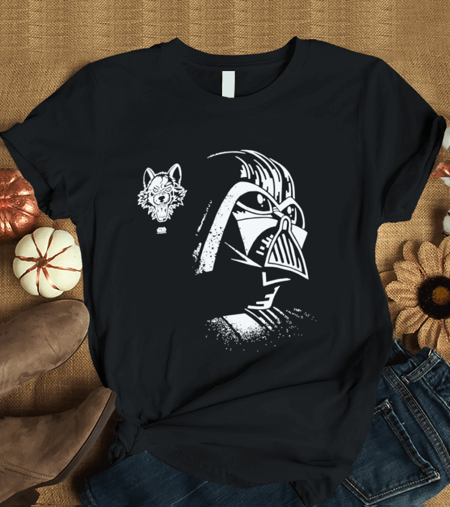 Darth Vader Galactic Empire Lightsaber Sith Star Wars Wolf Helmet T-Shirt