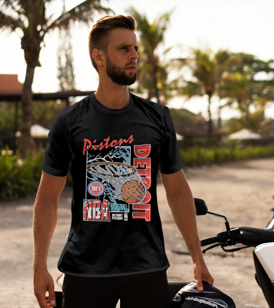 Pistons Detroit NBA Basketball DET Hoops 6 T-Shirt