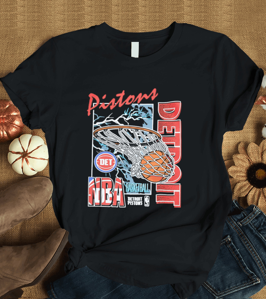 Pistons Detroit NBA Basketball DET Hoops 6 T-Shirt