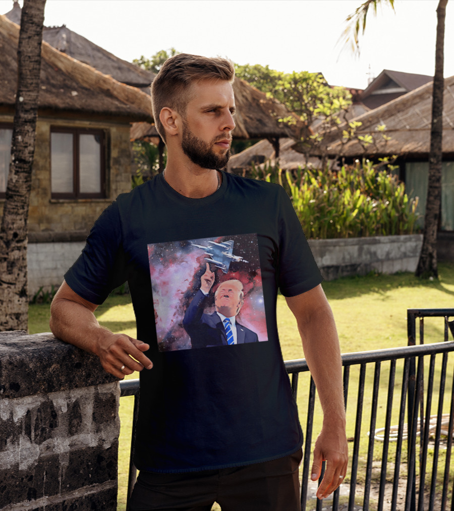 Donald Trump Stellar Commander Galaxy Jet Space Scene T-Shirt