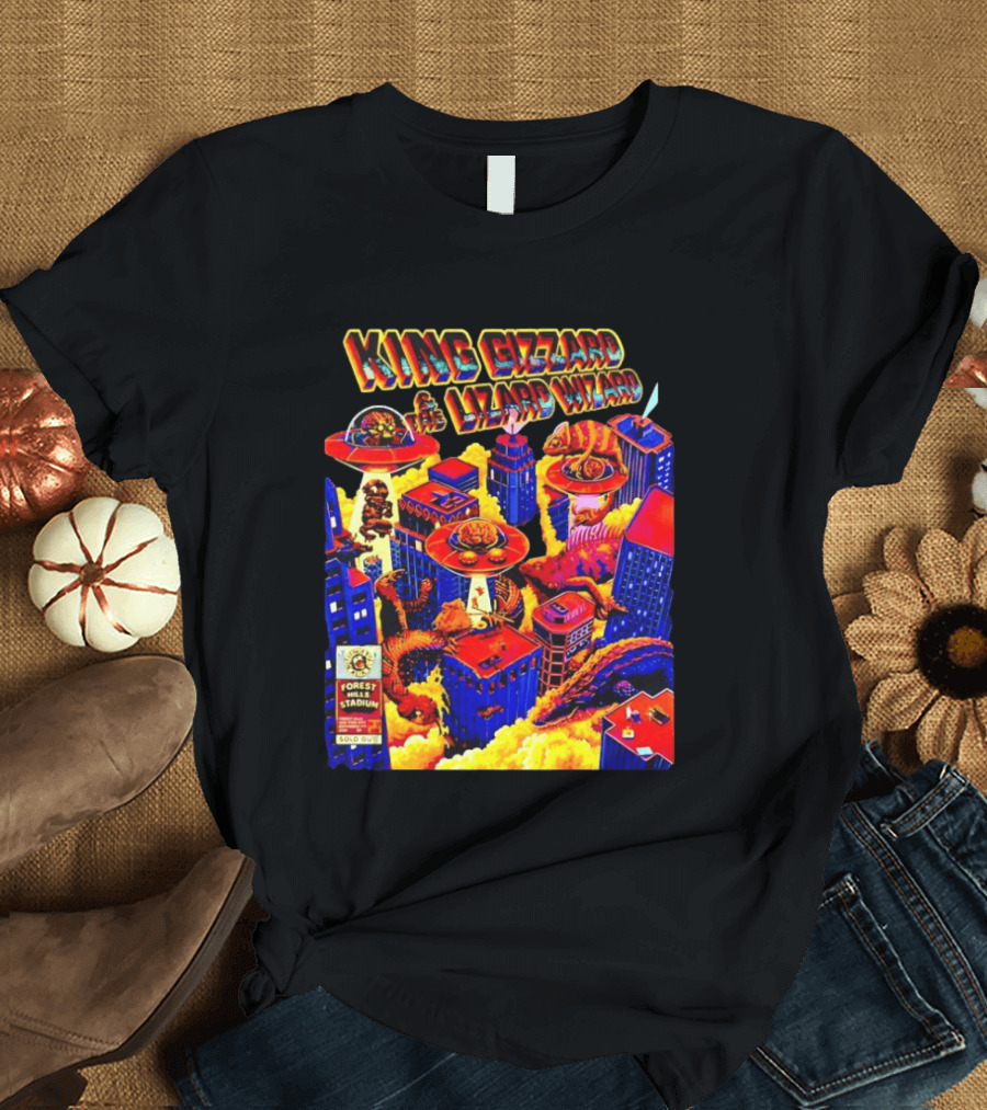 King Gizzard & The Lizard Wizard Forest Hills Stadium Sold Out Giant Monsters City Tour 2026 T-Shirt