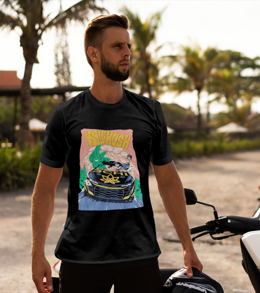 Kyle Kush NASCAR 8 3CHI Racing Car Cannabis T-Shirt