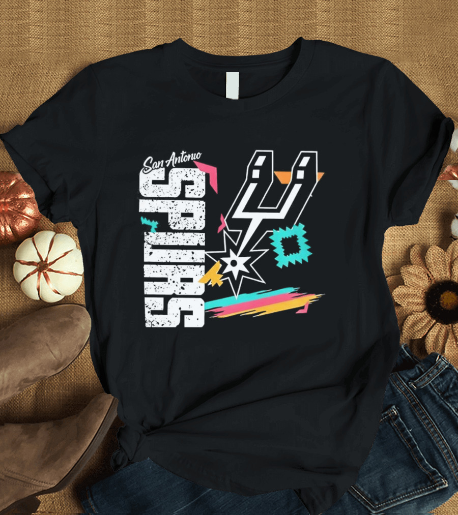 San Antonio Spurs Texas Basketball Retro Style NBA Team T-Shirt