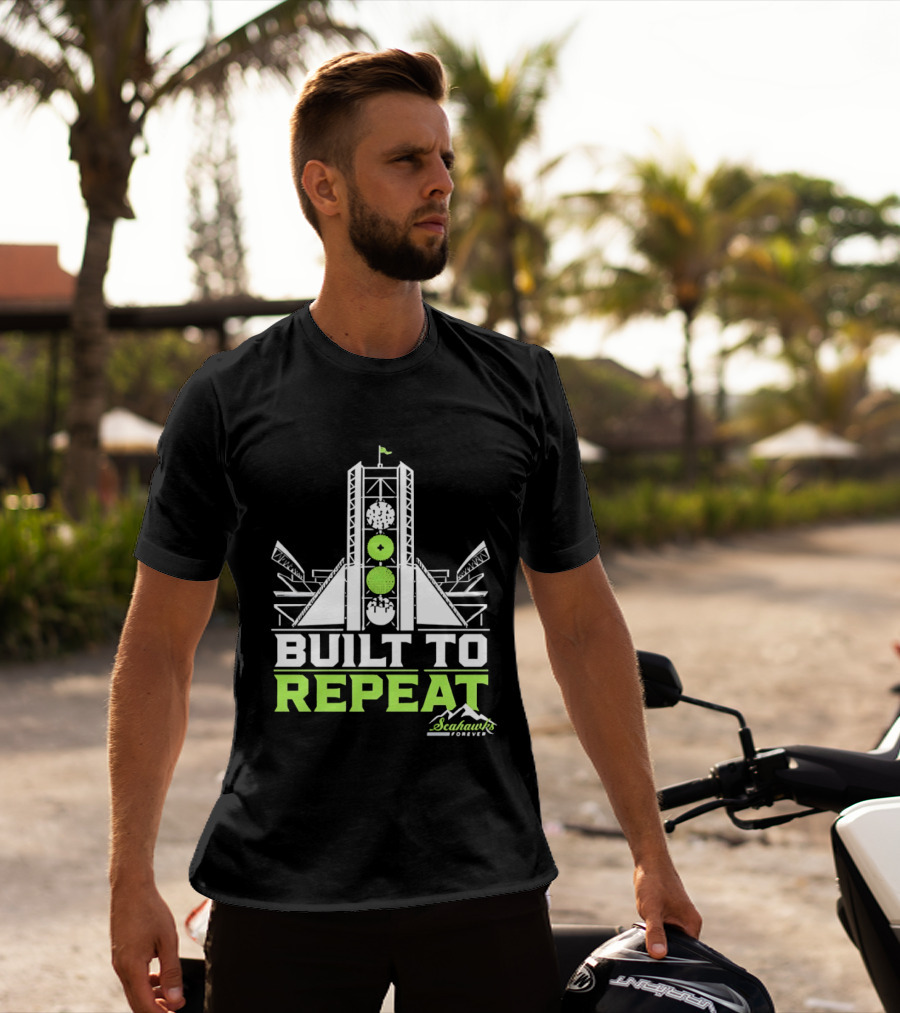 Seattle Seahawks Built To Repeat Stadium Celebration T-Shirt
