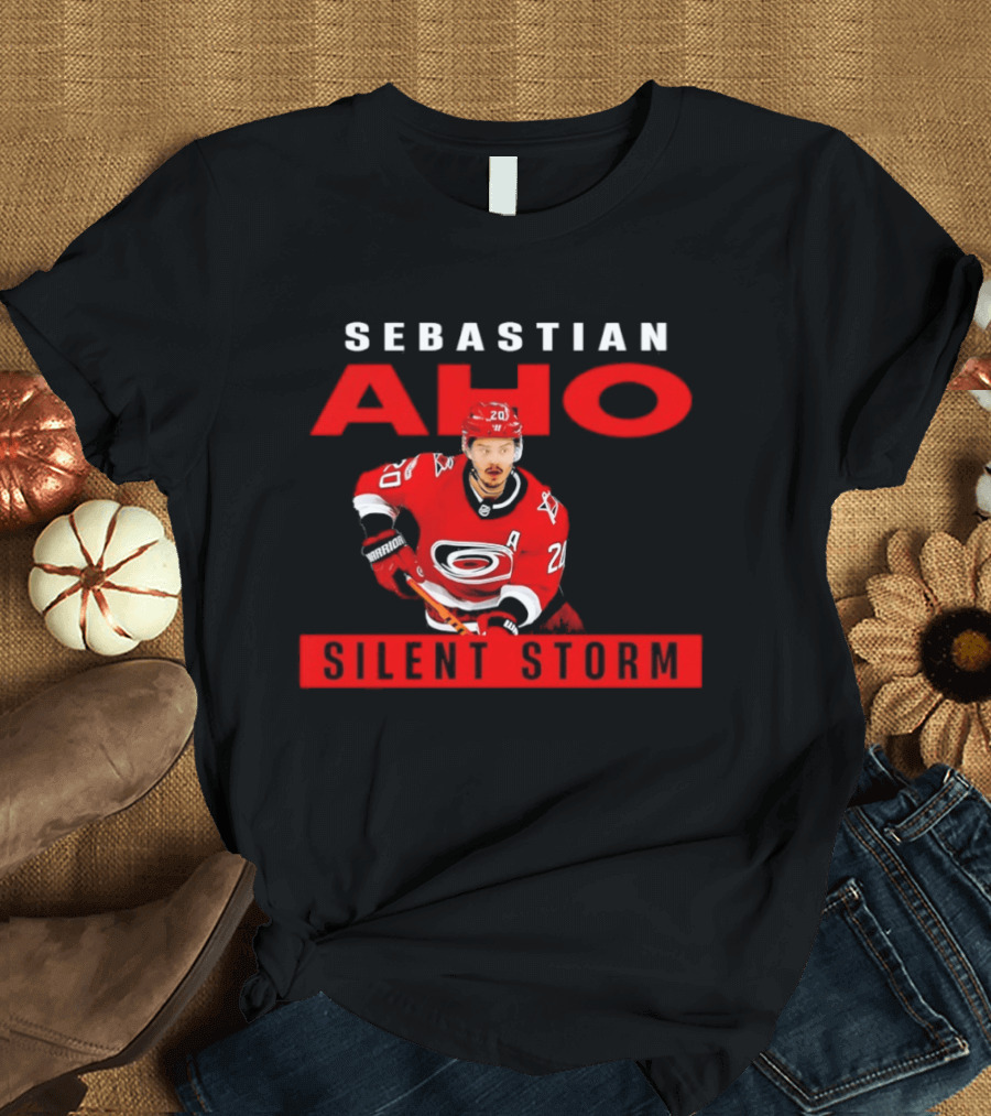 Sebastian Aho Carolina Hurricanes Silent Storm NHL T-Shirt
