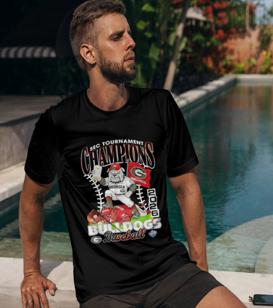 Georgia Bulldogs SEC Tournament Champions 2026 Baseball Victory T-Shirt
