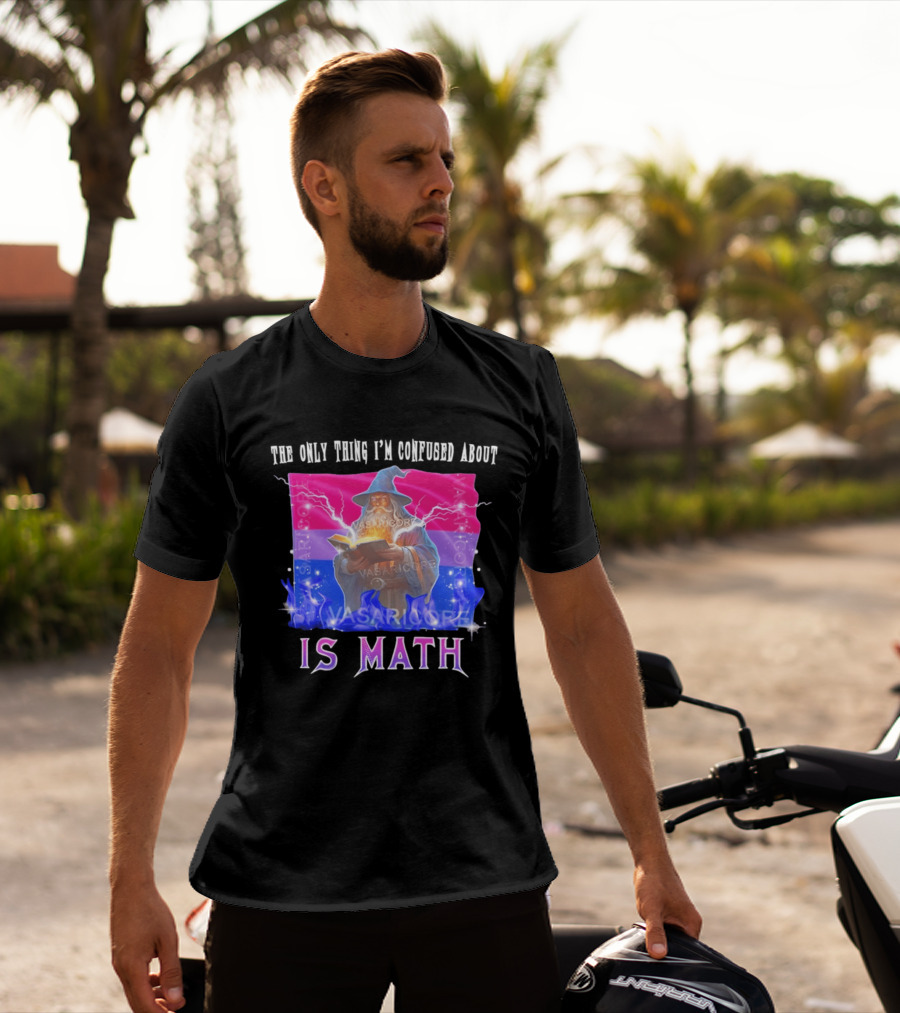 Bisexual Confused About Math Wizard With Flag T-Shirt