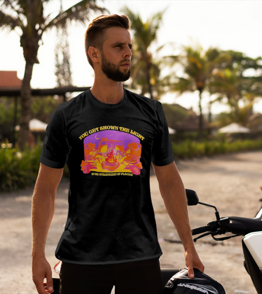 Grateful Dead Dancing Bears You Get Shown The Light In The Strangest Of Places Campfire Scene With Psychedelic T-Shirt