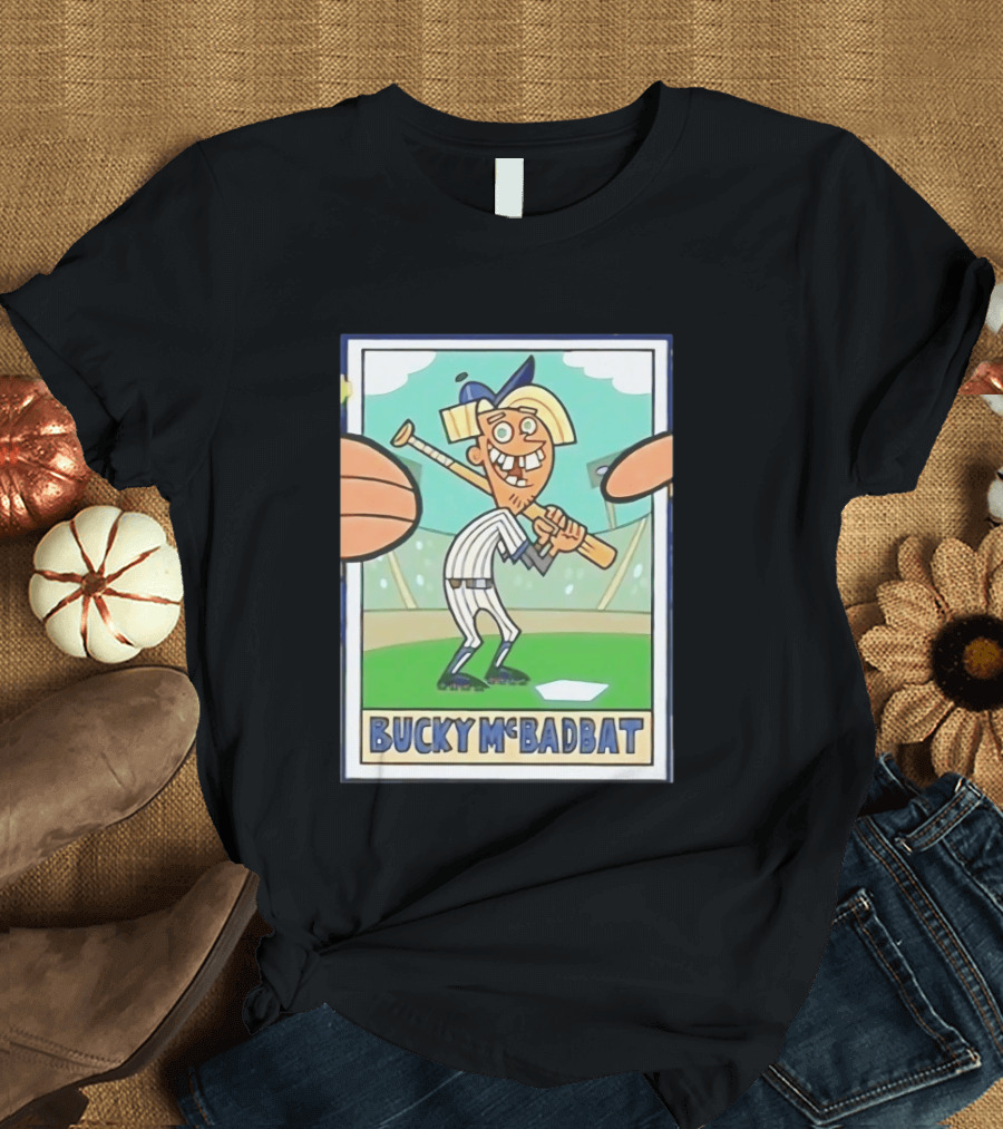 Bucky McBadbat Baseball Card The Fairly OddParents Trading Cards T-Shirt