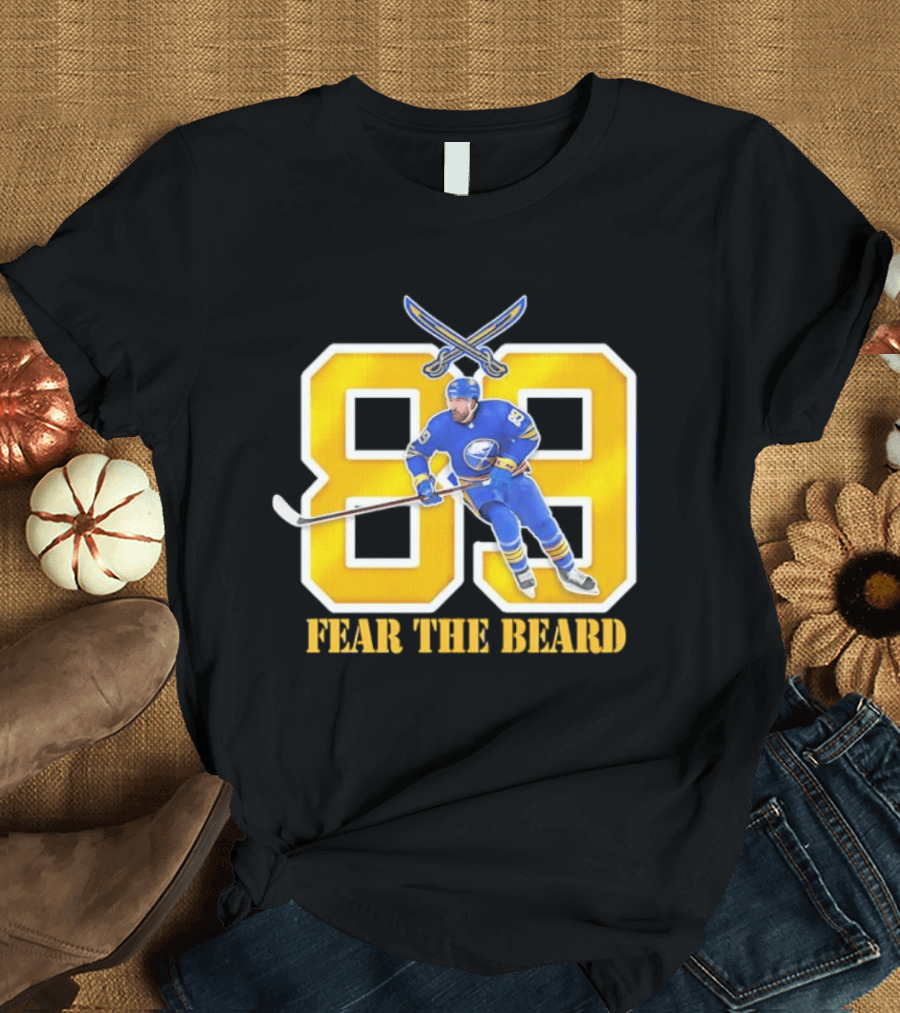 Buffalo Sabres Alex Tuch 89 Fear The Beard Hockey Player Fan Gear T-Shirt
