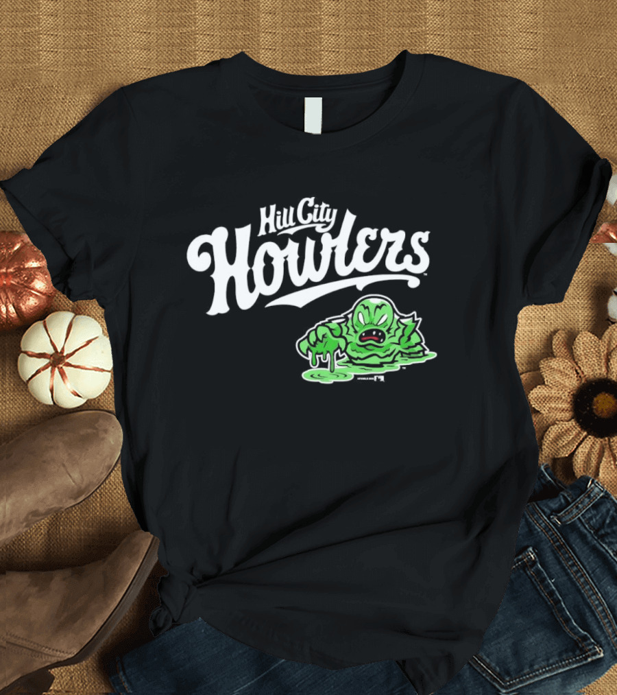 Hill City Howlers Swamp Monster Green Creature T-Shirt
