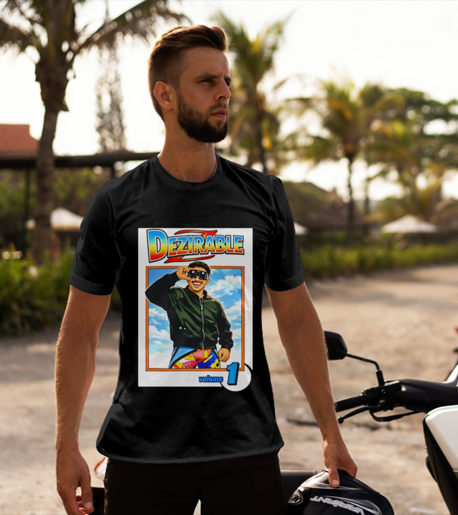 Dezirable Volume 1 Manga Cover Retro Style Sunglasses Colorful T-Shirt
