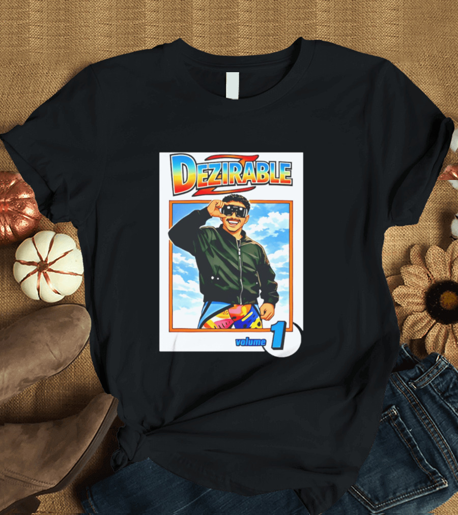 Dezirable Volume 1 Manga Cover Retro Style Sunglasses Colorful T-Shirt