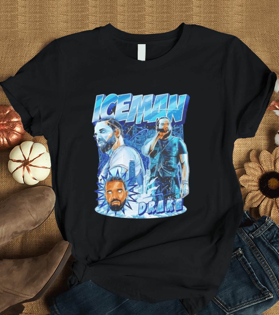 Drake Iceman Glowing Eyes Frozen City T-Shirt