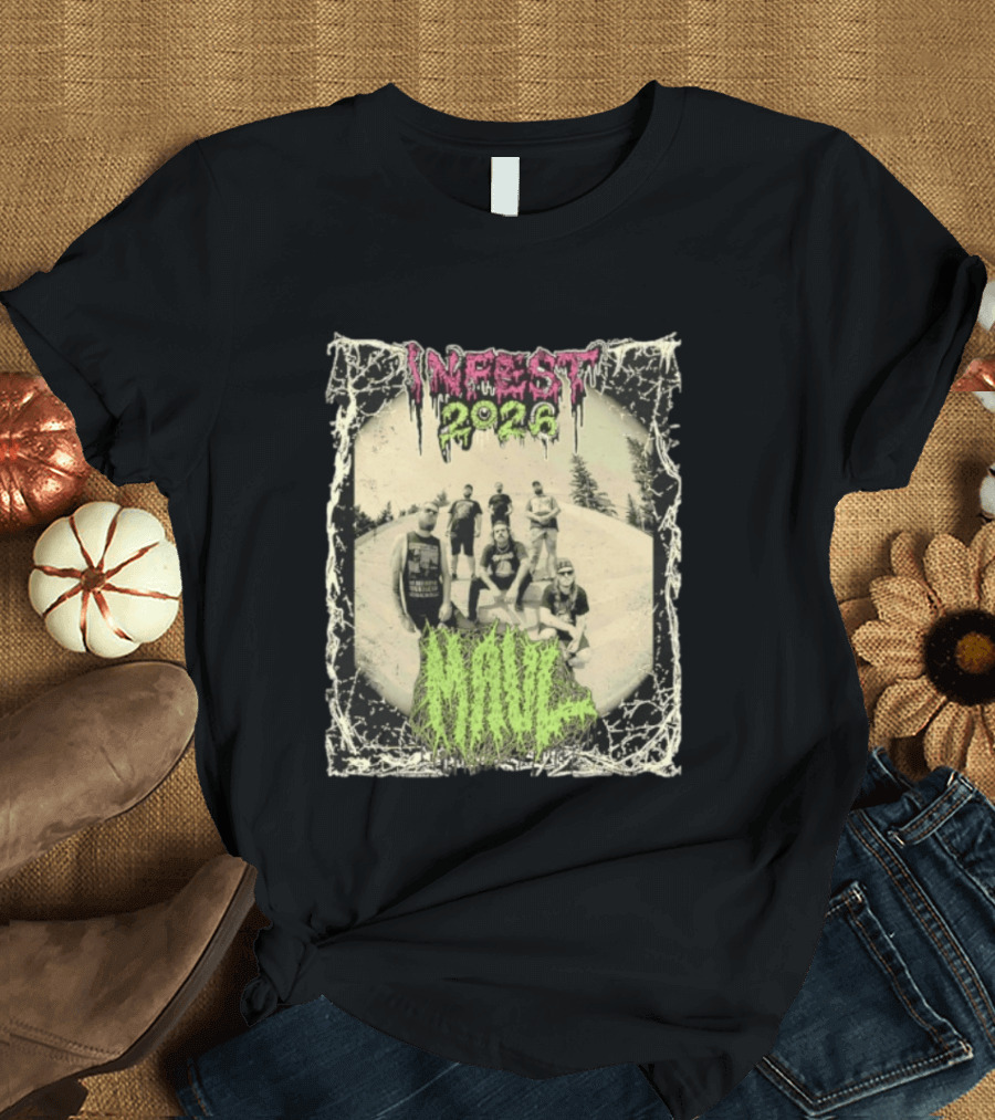Infest 2026 Maul Old School Death Metal Band Vintage Aesthetic T-Shirt