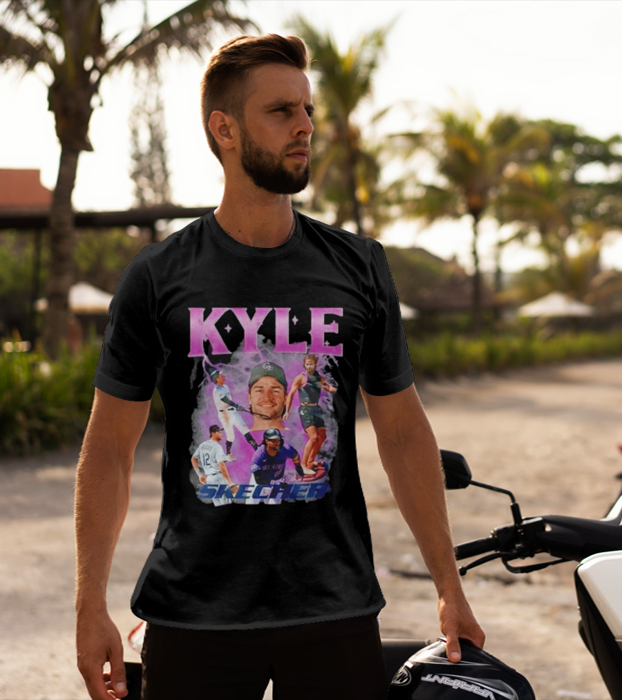 Kyle Skechers Baseball Player Collage T-Shirt