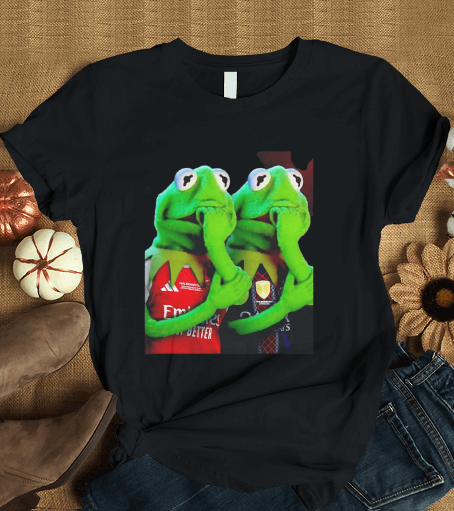 Kermit The Frog Thinking Arsenal Paris Saint Germain Final Budapest Emirates Groupama 2023 T-Shirt
