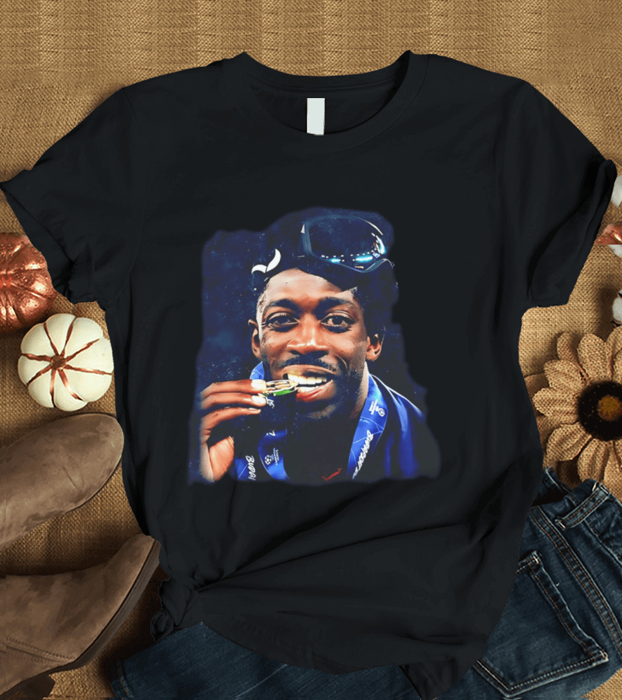 Paris Saint Germain Ousmane Dembele Biting Medal Celebration T-Shirt