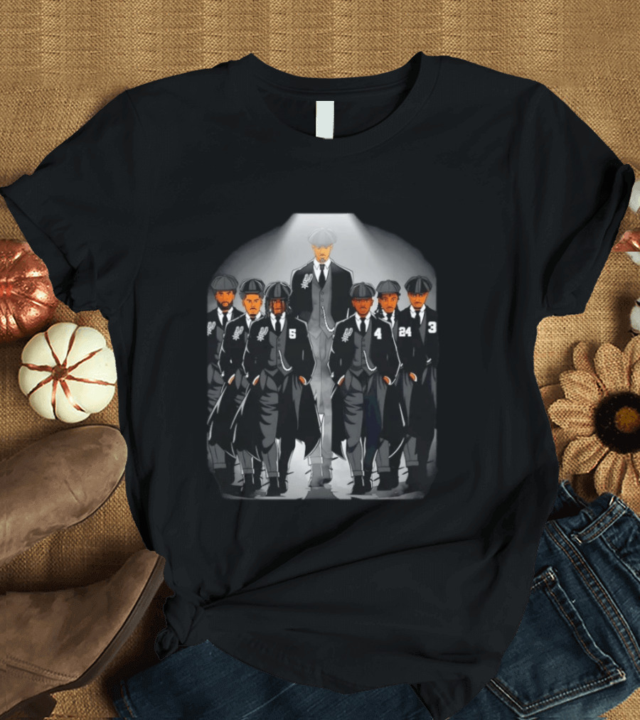 Peaky Blinders San Antonio Spurs Basketball Players Walking Formation 5 4 24 3 T-Shirt