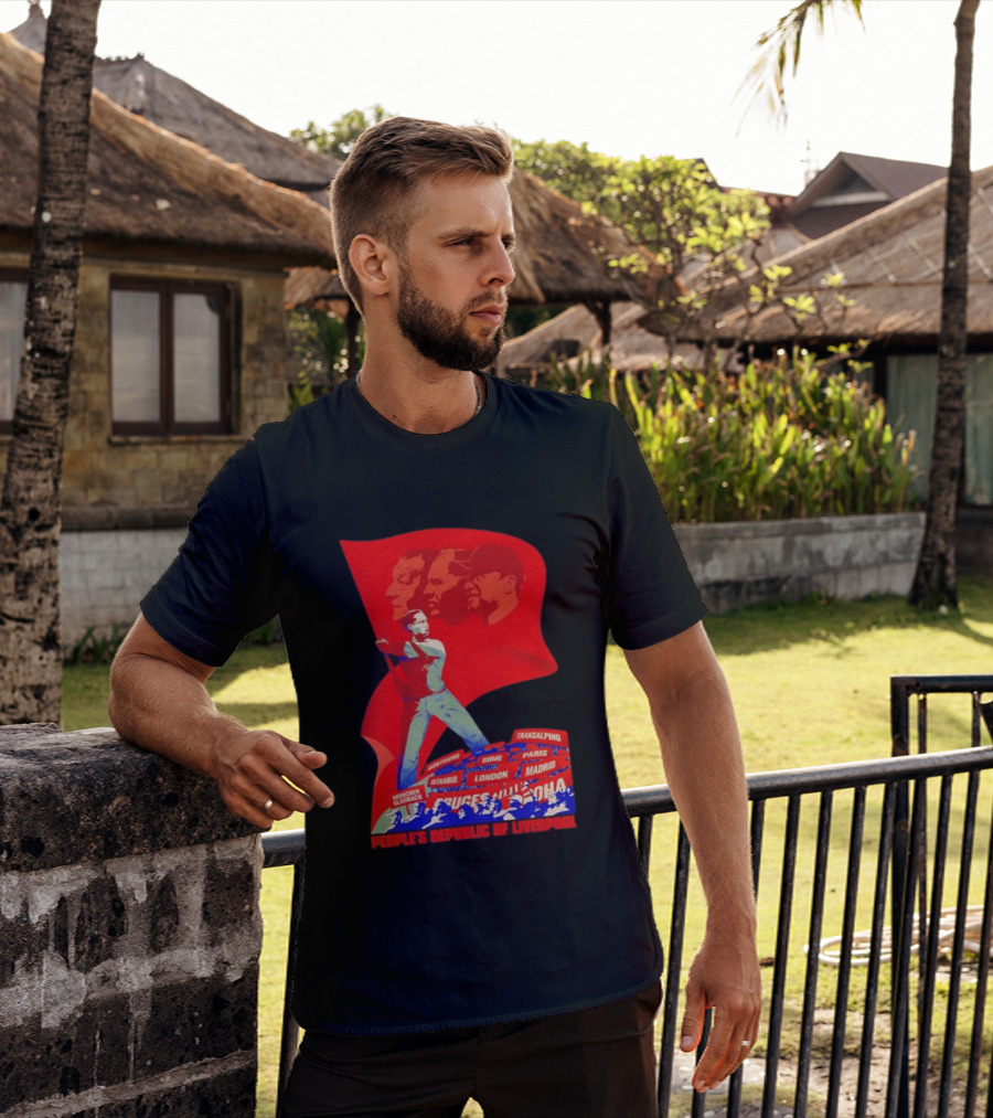 People's Republic Of Liverpool Transalpino Anfield Heroes Reds Cities Flag T-Shirt
