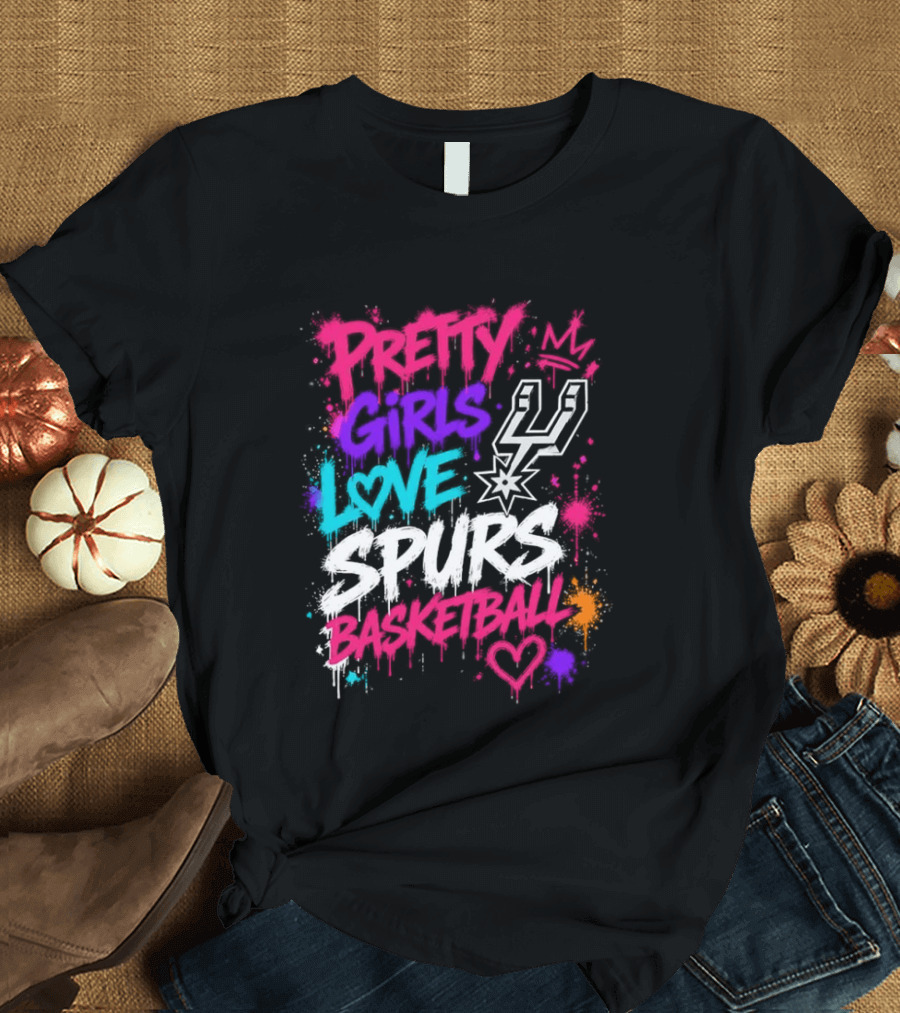Pretty Girls Love Spurs Basketball San Antonio Spurs T-Shirt