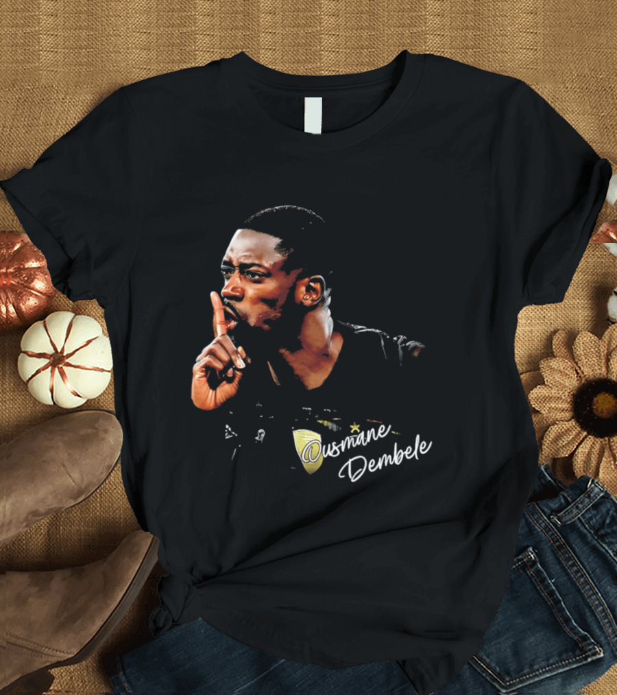 Ousmane Dembele Shhh Gesture PSG Soccer Star T-Shirt