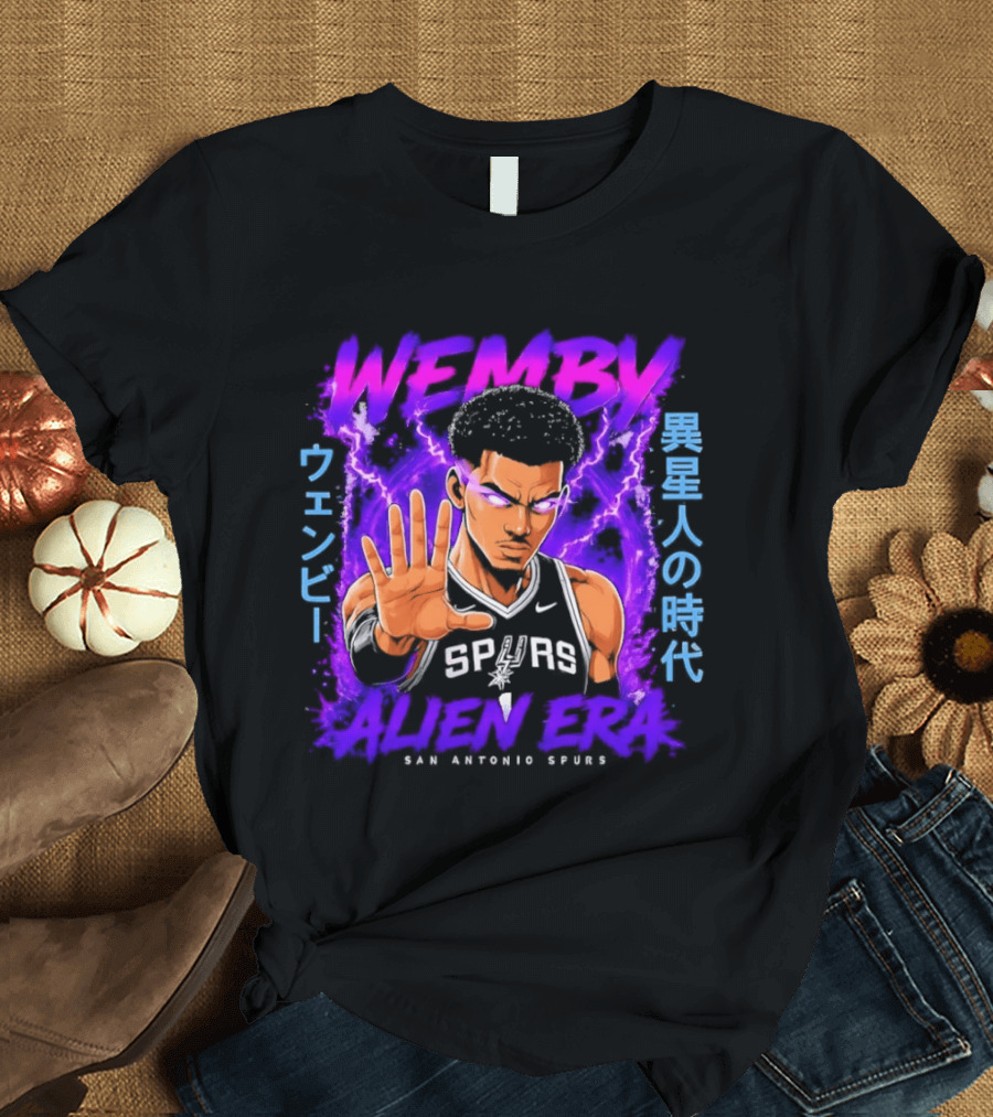 San Antonio Spurs Wemby Wembanyama Alien Era Iseijin No Jidai T-Shirt