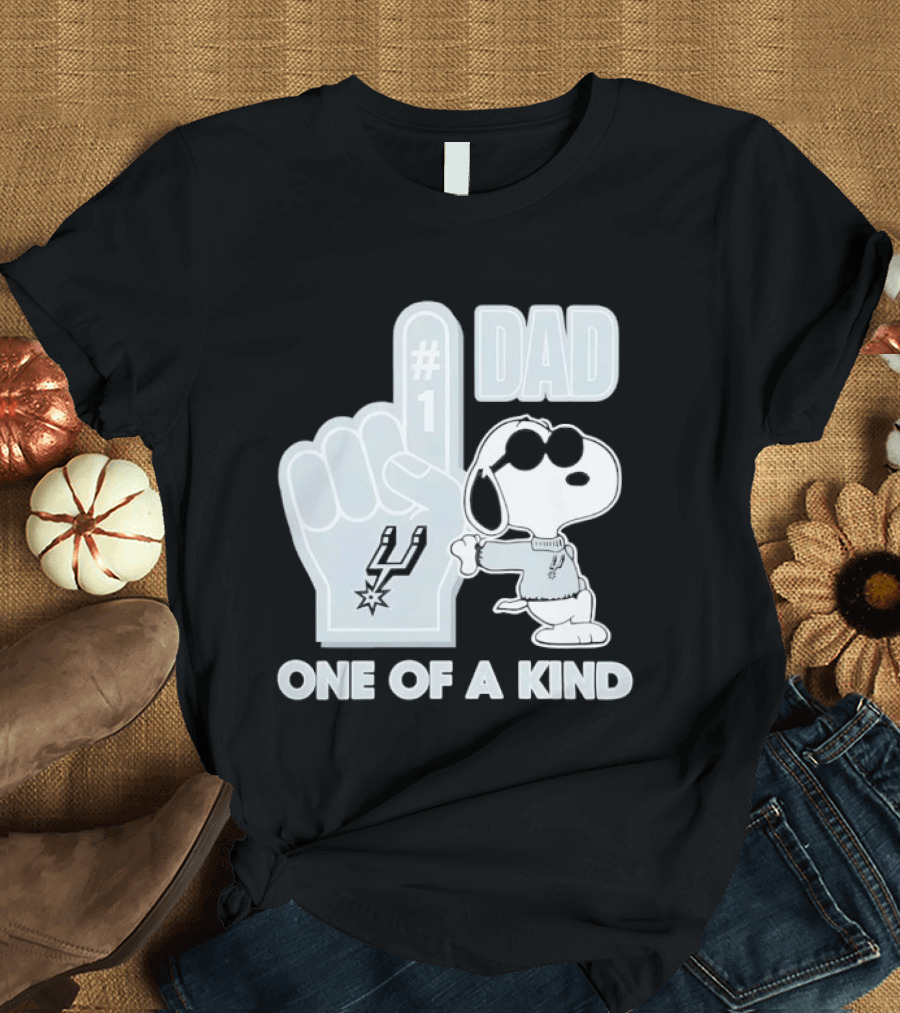 Snoopy Wearing Sunglasses With Spurs Foam Finger One Of A Kind Dad T-Shirt
