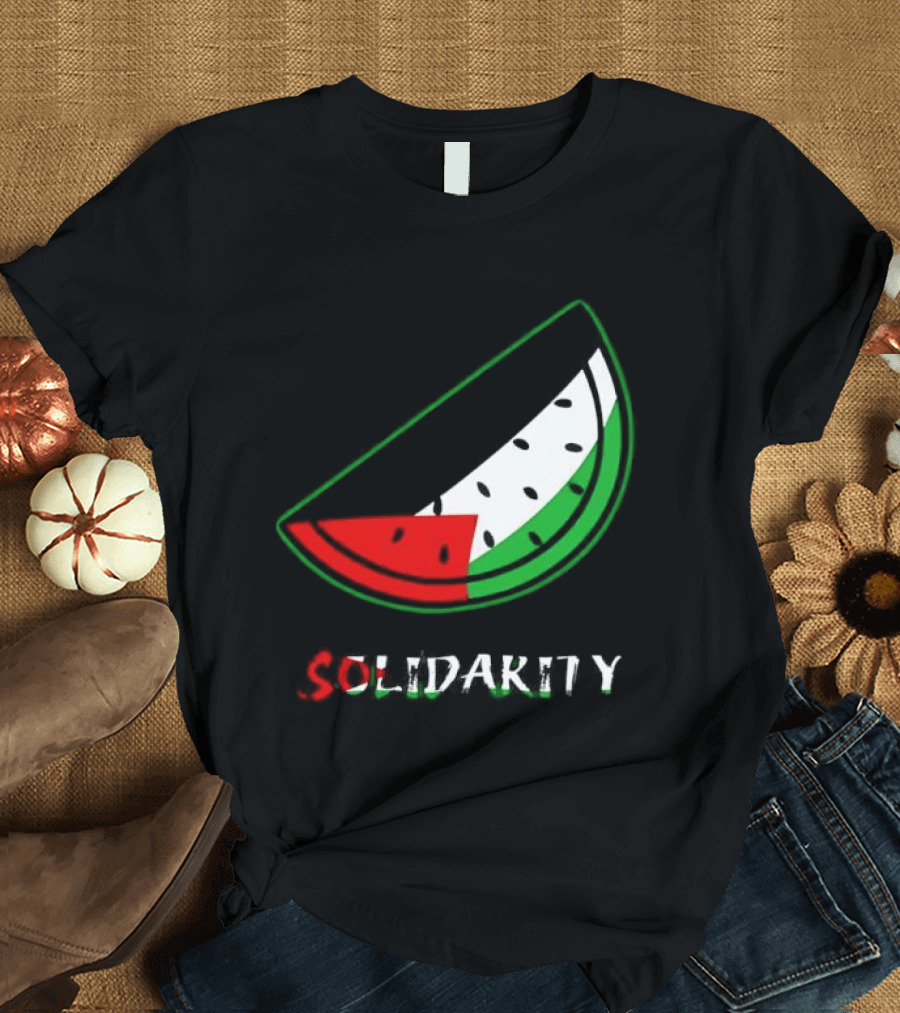 Solidarity Watermelon Palestinian Flag T-Shirt