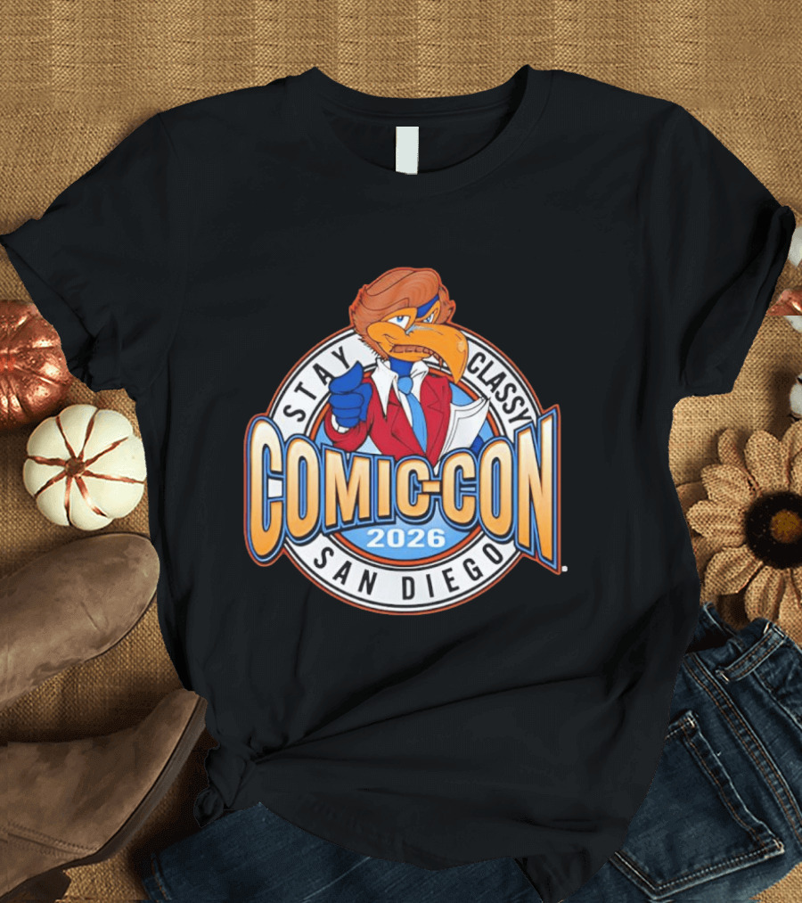 Stay Classy Comic Con San Diego 2026 Ron Burgundy Bird T-Shirt