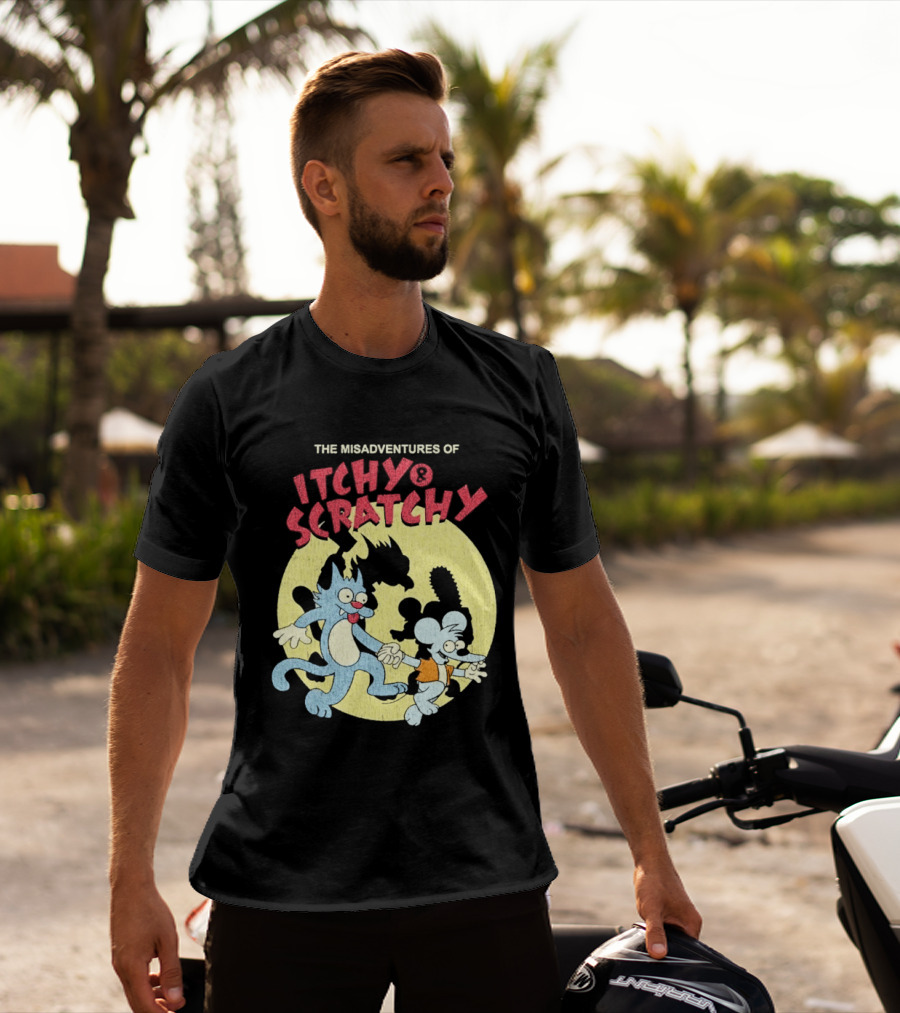 The Misadventures Of Itchy Scratchy Cartoon Characters T-Shirt