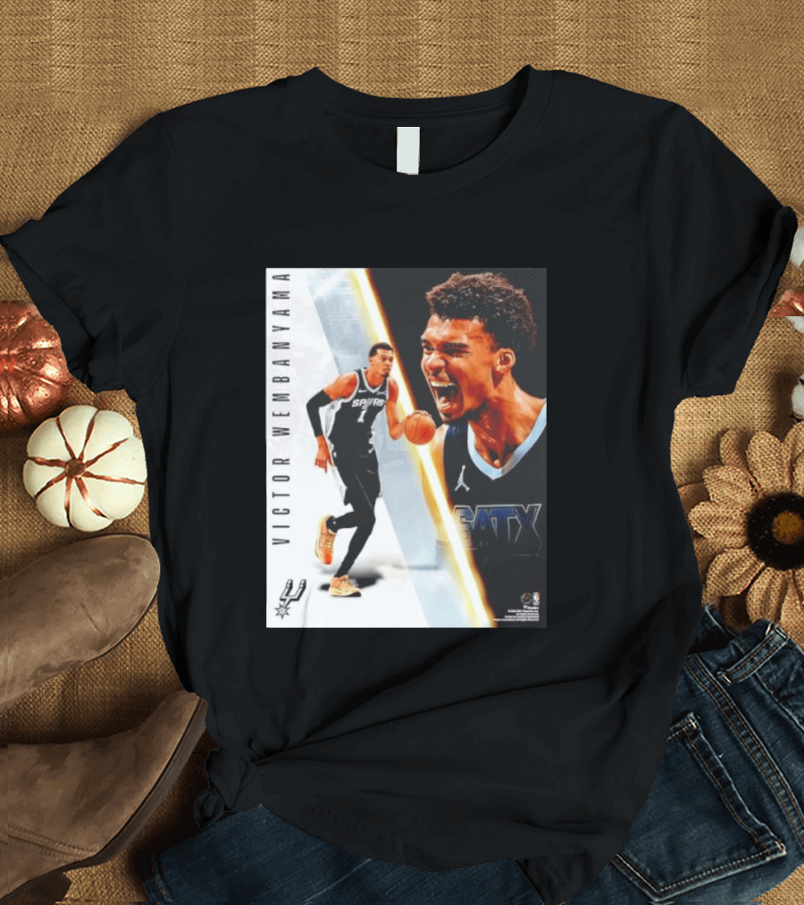 Victor Wembanyama San Antonio Spurs SATX Radiance Collage T-Shirt
