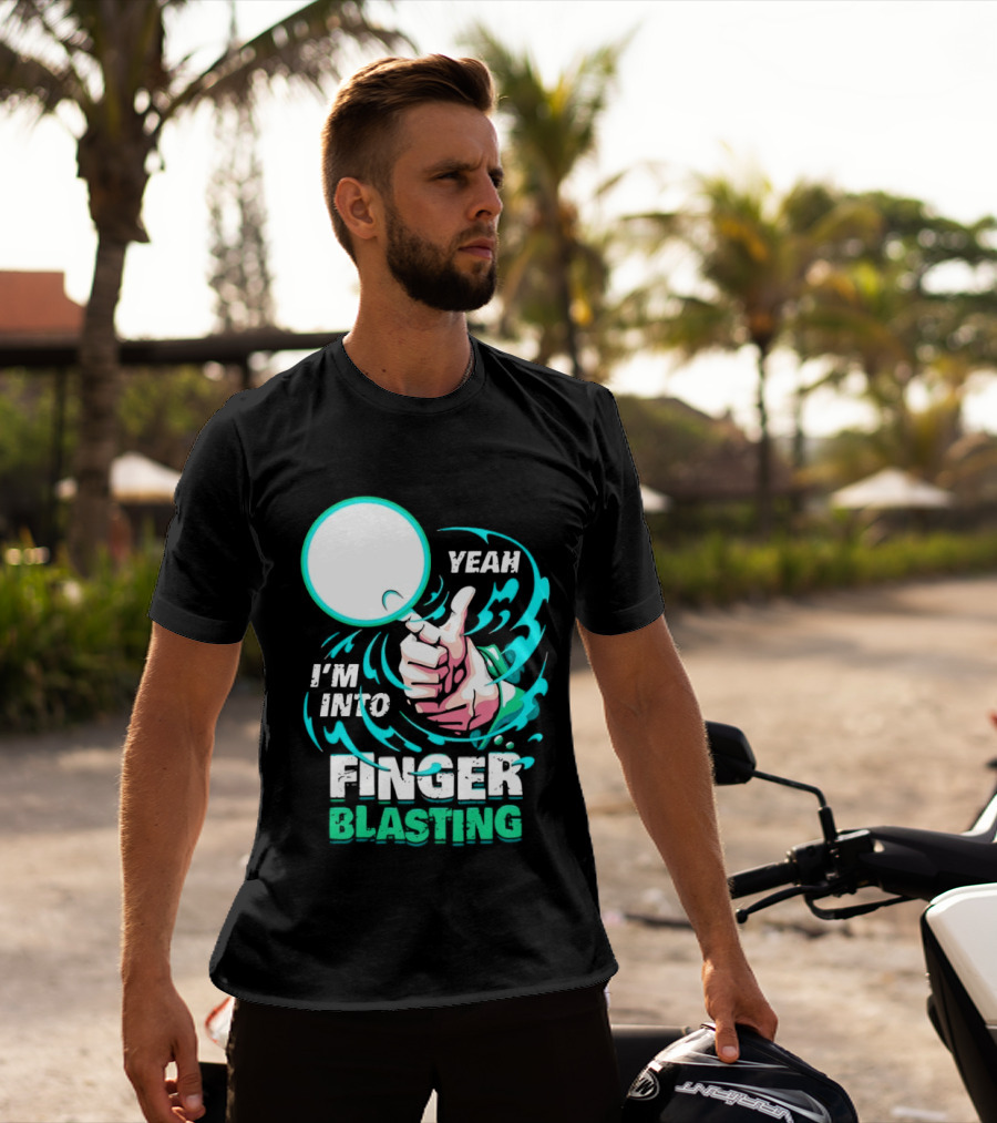 Yeah I Am Into Finger Blasting Cartoon Thumbs Up Spiral T-Shirt