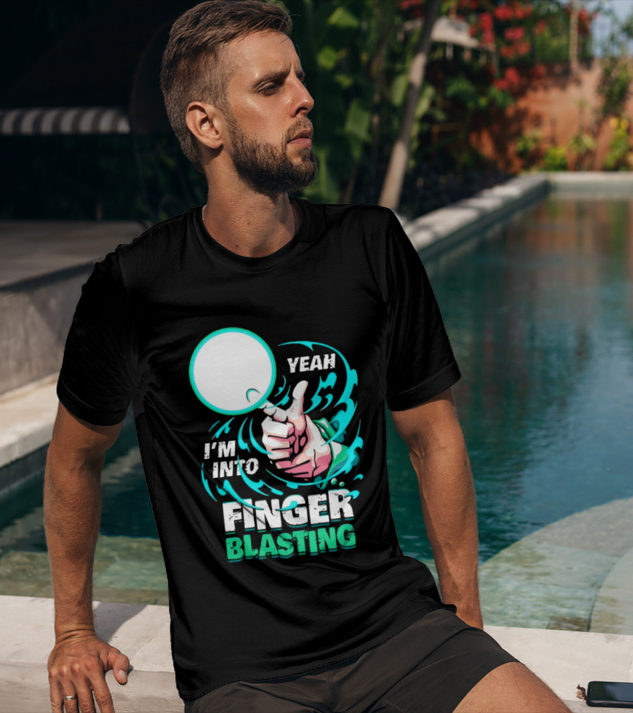 Yeah I Am Into Finger Blasting Cartoon Thumbs Up Spiral T-Shirt