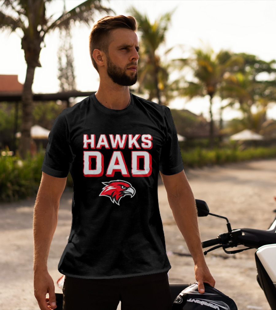 Hawks Dad Red Hawk Sports Fan T-Shirt