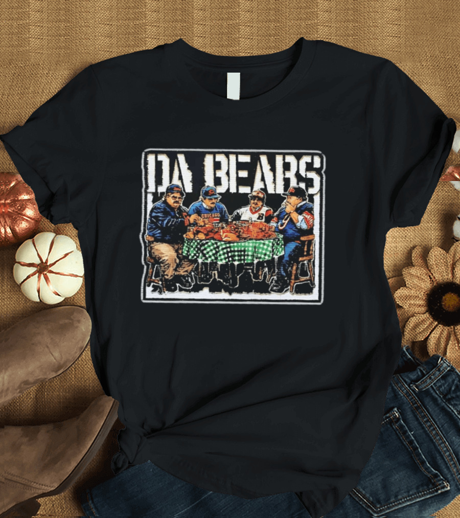 Chicago Bears Fans Eating At A Table Da Bears Classic Tailgate Gathering T-Shirt