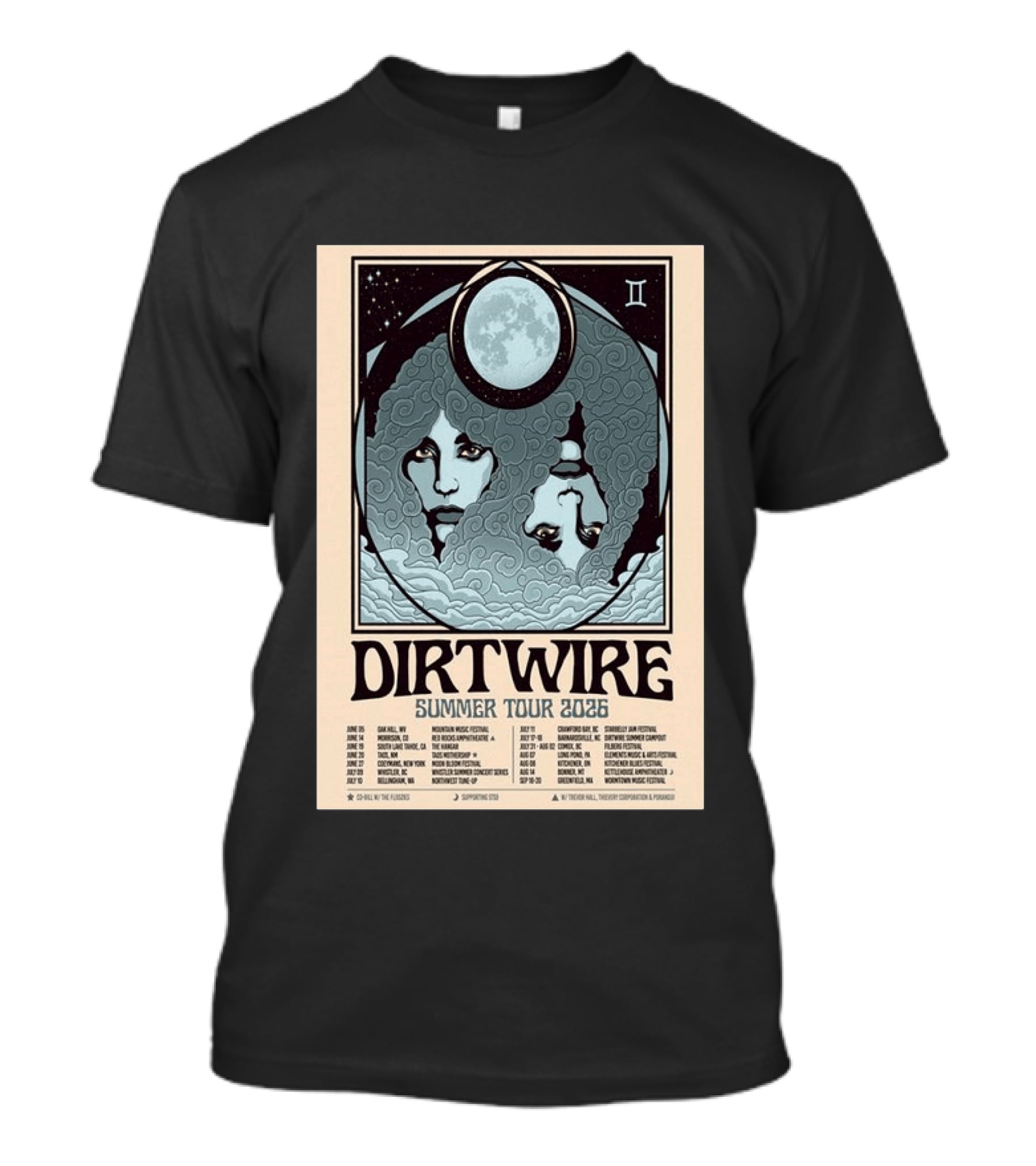 DIRTWIRE Summer Tour 2026 Concert Dates And Locations Music Festival T-Shirt