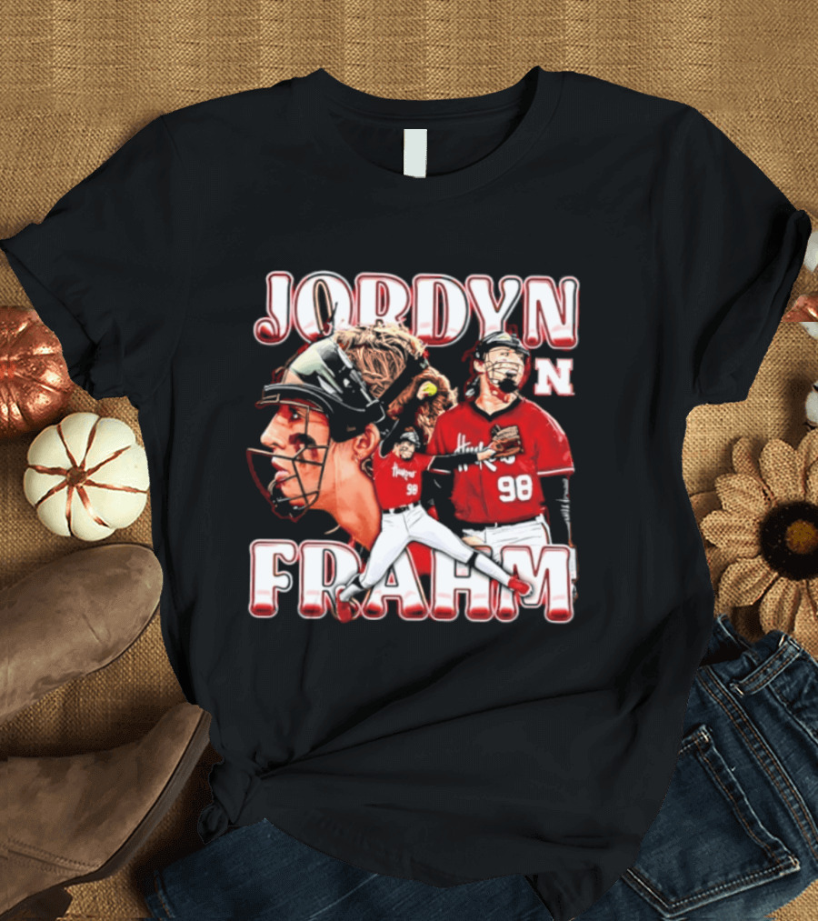 Jordyn Frahm Nebraska Softball NCAA Collage 98 T-Shirt