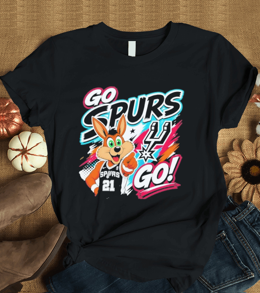 Go Spurs Go San Antonio Spurs Coyote Basketball 21 T-Shirt