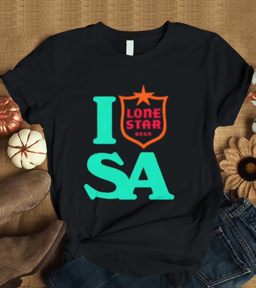 Lone Star Beer I Love San Antonio USA Texas T-Shirt