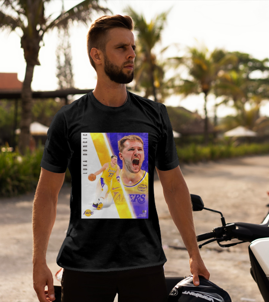 Luka Doncic 77 Los Angeles Lakers Basketball Energetic T-Shirt