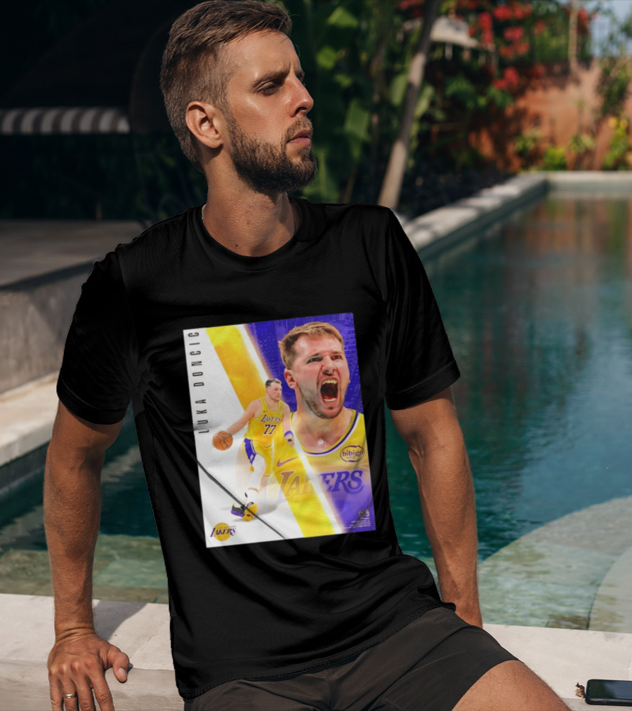 Luka Doncic 77 Los Angeles Lakers Basketball Energetic T-Shirt