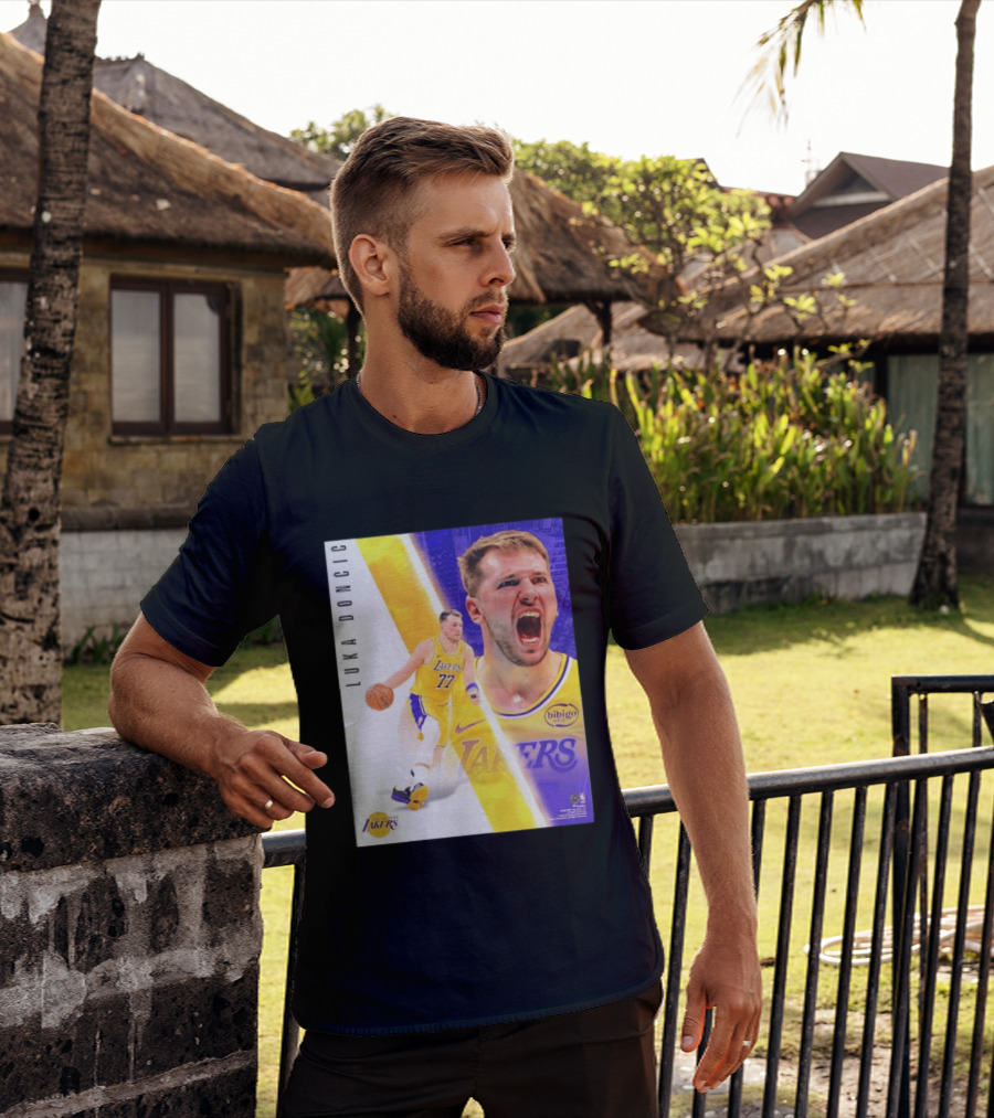 Luka Doncic 77 Los Angeles Lakers Basketball Energetic T-Shirt
