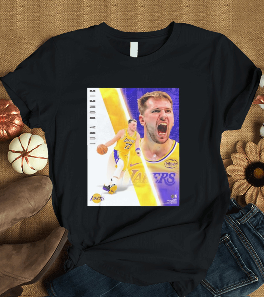 Luka Doncic 77 Los Angeles Lakers Basketball Energetic T-Shirt